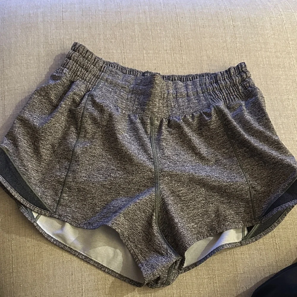 lululemon athletica Heather Gray Athletic Shorts - Preloved